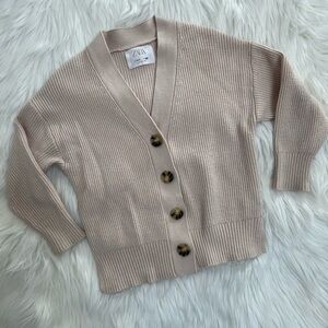 Zara Girls Ribbed Knit Cardigan size 6-7